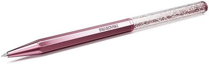 Swarovski Crystalline Ballpoint Pen, Pink Lacquered Barrel with Eight Crystal Facets and More Than 400 Clear Crystals, from the Crystalline Collection