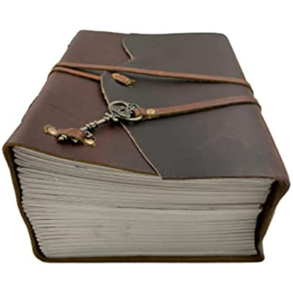 OVERDOSE Buff Meraf - Leather Journal (1000 Pages) for Men & Women Travel Journal & Sketch Writing Journal Diary Leather Bound Notebook Sketchbook Book of Shadows Size 7 X 10 Inches | 17 X 25 cm | A4