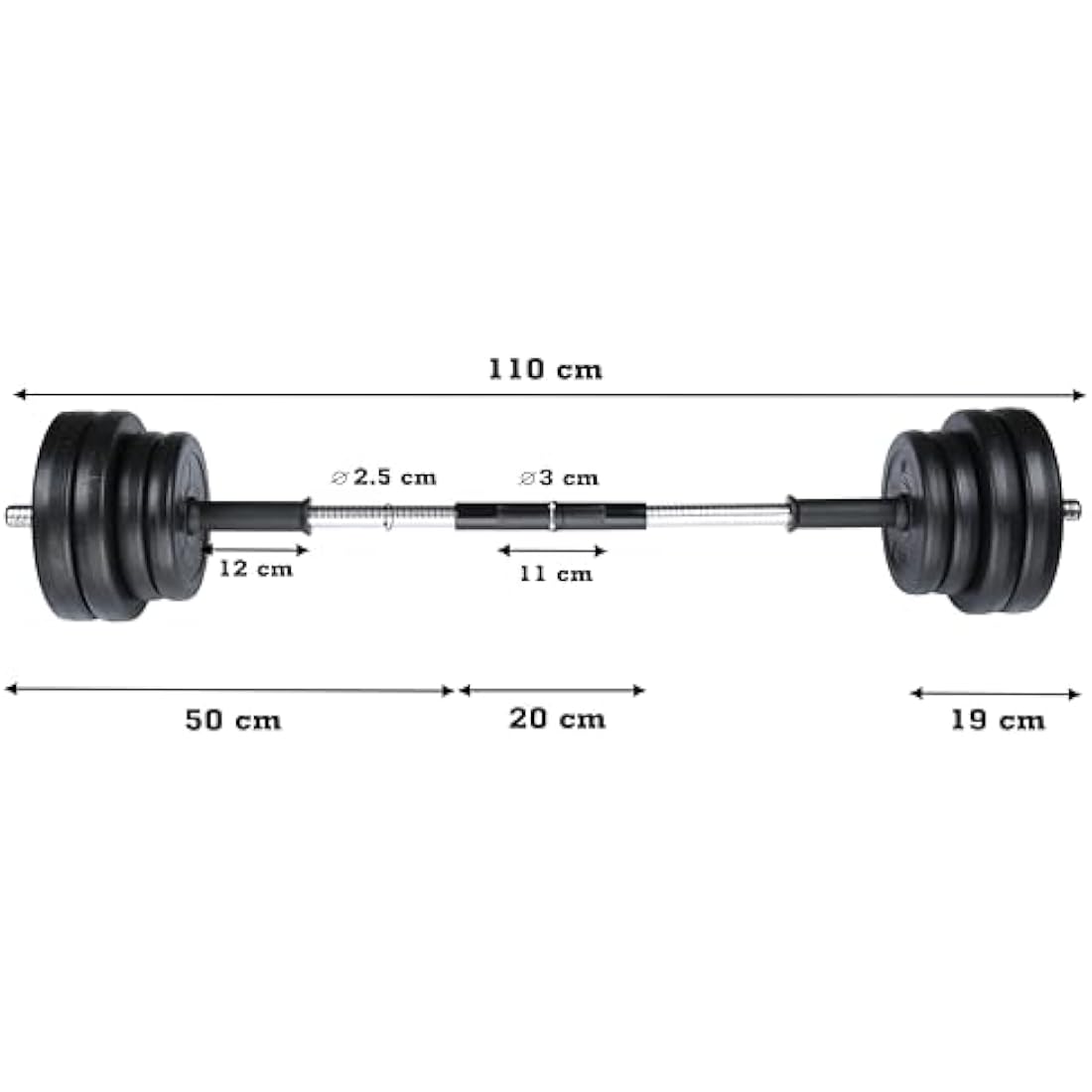 RIP X 30kg Adjustable Dumbbell Barbell Weight Set in Chrome with Bar Joiner Included