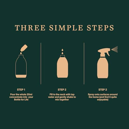 Purdy & Figg | Counter Clean Mixed Refill Kit | All-Purpose Cleaning Spray with Organic Essential Oils | Natural & Non-Toxic | Home & Kitchen Countertops | Citrus/Floral/Vetiver Scents