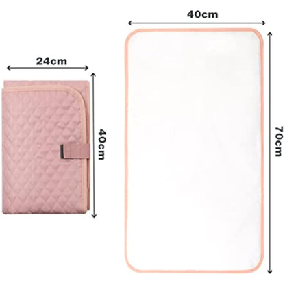 Lekebaby Foldable Baby Change Mat - Travel Portable, Quilted Pink (MY-0006PK02UKEY)