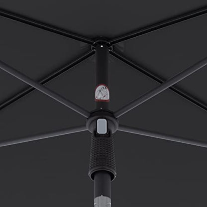 Doppler Rethink Parasol 180 x 120 cm in Dark Grey - Rectangular for Balcony and Patio - Sustainable Umbrella - Balcony Parasol with Hand Opener - With