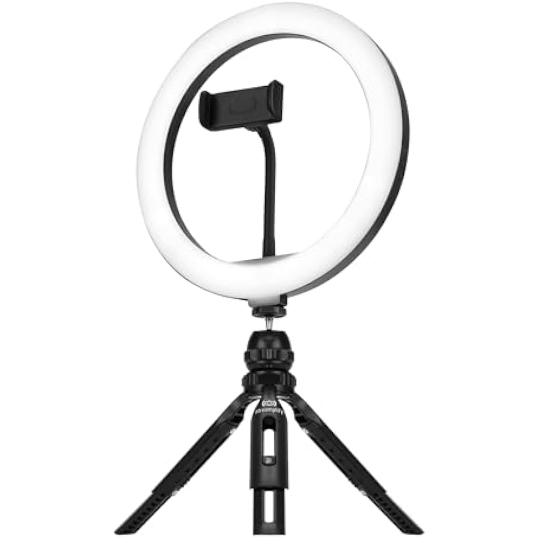 Streamplify LIGHT 10 Ring Light - 10 Brightness Levels, 3 Colour Temperatures, Portable Foldable Tripod, CRI ≥ 90, Smartphone Holder, Camera Mount