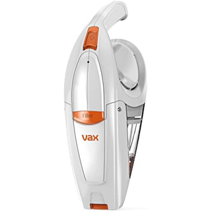 Vax Gator Cordless Handheld Vacuum Cleaner | Lightweight, Quick Cleaning | Built-in Crevice Tool - H85-GA-B10, 0.3 Litre, White and Orange