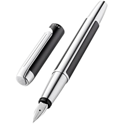 Pelikan Pura 817134 Fountain Pen Anthracite M Nib 1 Piece Including Large Cartridge Gemstone Ink® Sapphire