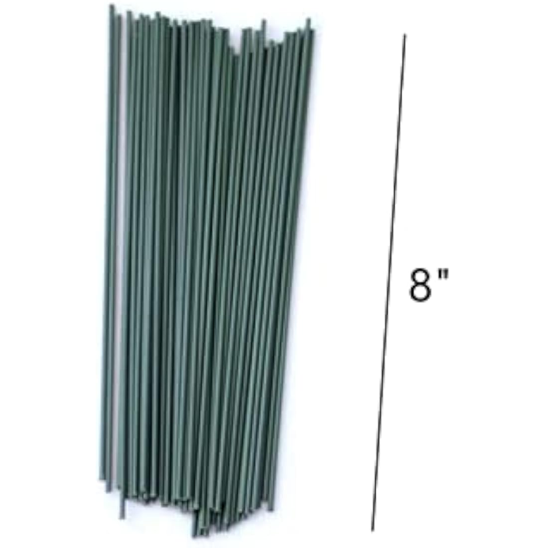 50 Artificial Silk Carnation Flower Head with Stems Set,Vase Fillers for Home Decor Bridal Wedding Party Birthday Cake Ornaments,DIY Wrist Corsage, 3" Multiple Petals Heads-8" Stems(Dark Green)