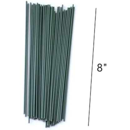 50 Artificial Silk Carnation Flower Head with Stems Set,Vase Fillers for Home Decor Bridal Wedding Party Birthday Cake Ornaments,DIY Wrist Corsage, 3" Multiple Petals Heads-8" Stems(Dark Green)