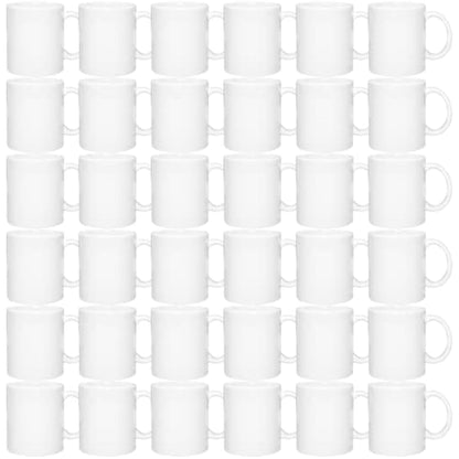 MR.R Set of 36 Sublimation Blanks Dishwasher White Ceramic Coffee Mugs 11oz Blank Ceramic Classic Drinking Cup Mug for Milk Tea Cola Water
