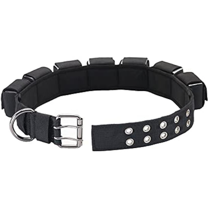Walktime Tactical Weighted Dog Collar - Weights for Training & Exercise - Small, Medium, Large Dogs
