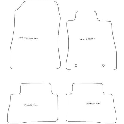Car Mats FOR Nissan Juke 2010-2019 Black Carpet - Grey Ribbed Trim - Black Rectangle Heel Pad [SAPP-1308]
