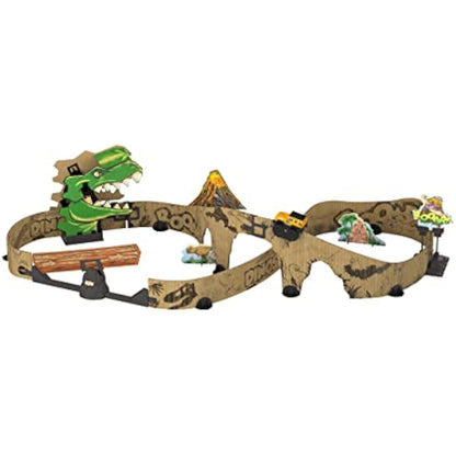 VTech Car-Board Racers Off-Roader & Track, Cardboard Race PlaySet with Stunt Jump for Kids, Off Road Car, Dinosaur Tunnel & Bridge, Vehicle Fun For Children Age 5, 6, 7 + Years, English Version