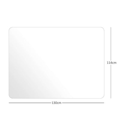 Nicoman Frosted (Semi-Clear) Chair Mat, Non-Slip PVC Wooden Floor Protector Mat with Round Edge