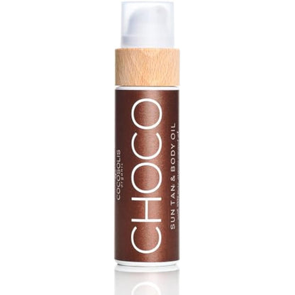 COCOSOLIS CHOCO accelerator - organic oil with vitamin E & chocolate scent for a quick, intensive tan - tanning enhancer for a deep tan - nourishing tanning bed oil (110)