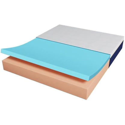 Yocreat 25CM Double Mattress, Gel Memory Foam, Pressure Relieving, Medium Firm Feel with Cooling Cover, Breathable, Double Bed Mattress 135cm x 190cm