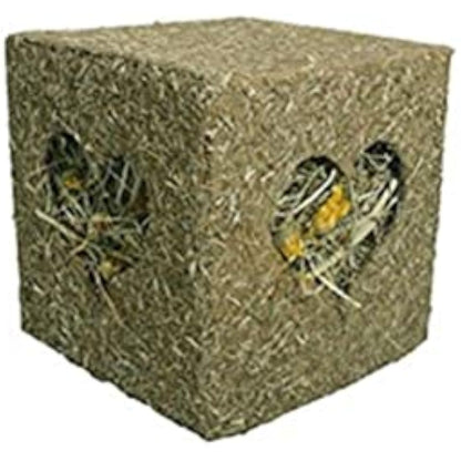 Rosewood Naturals I Love Hay Forage Cube, Small Animal Treat and Gnaw Toy for Rabbits, Guinea Pigs, Chinchillas, Degus, Hamsters, Gerbils, Mice and Rats - Large