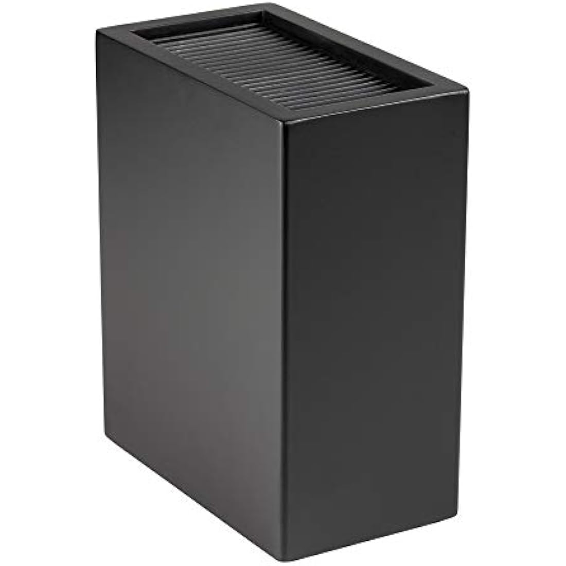 Rockingham Forge Upright Matt Black Universal Knife Block, 20 Slots for Knives up to 20cm Blade Length, 27cm
