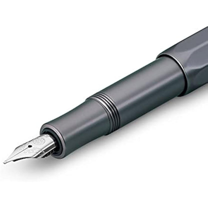 Kaweco AL SPORT Fountain Pen Anthracite I Premium Fountain Pen for Ink Cartridges I Exclusive Fountain Pen 13 cm I Nib: M (Medium)