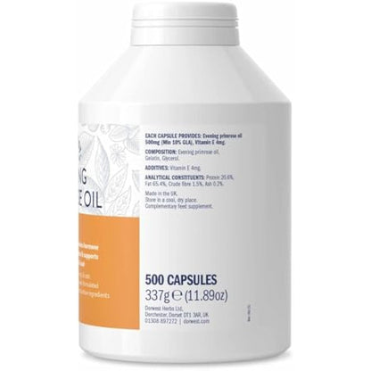 Dorwest Herbs Evening Primrose Oil Capsules for Dogs and Cats 500 Capsules