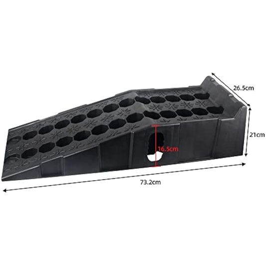 DAYUAN 2 pcs 7 ton Plastic Car Ramps Heavy Duty Garage Ramps for Lifting Automotive Vehicles Workshop Car Service and Repair