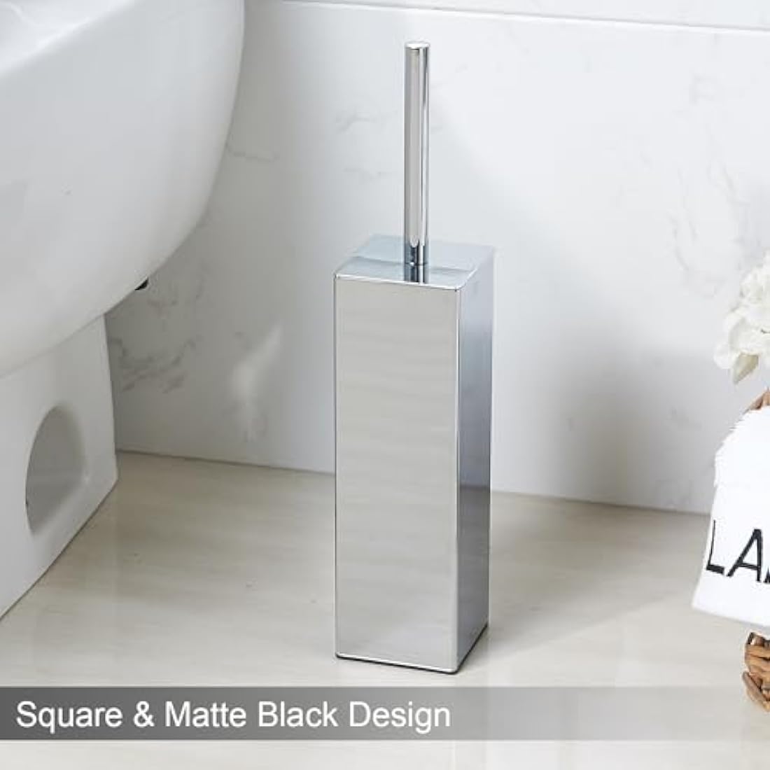 BGL Stainless Steel Material Stand Toilet Brush Holder For Bathroom And Hotel (chrome)