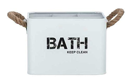 WENKO 23700100 Bathroom Box, White, 19 x 12.5 x 13 cm