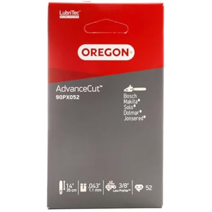 Oregon AdvanceCut Chainsaw Chain for 14-Inch (35cm) Bar -52 Drive Links – fits Bosch, Karcher, Husqvarna, Makita and more (90PX052E)