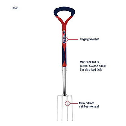Spear & Jackson 1994EL Select Stainless Steel Border Fork, Blue