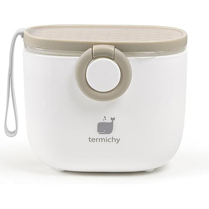 Termichy Milk Powder Dispenser Baby Milk Powder Dispenser, 250 g Airtight Portable Milk Powder Container for Travel, with Scraper and Spoon (Khaki, 1 Piece)