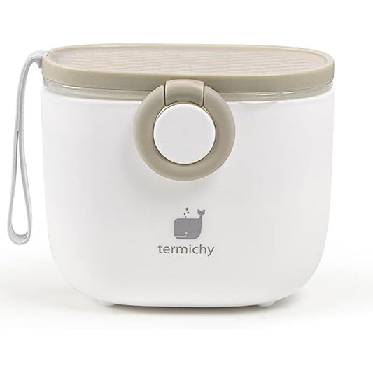 Termichy Milk Powder Dispenser Baby Milk Powder Dispenser, 250 g Airtight Portable Milk Powder Container for Travel, with Scraper and Spoon (Khaki, 1 Piece)