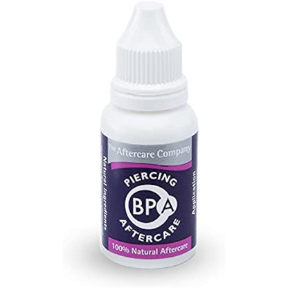 BPA Piercing Aftercare - Box 24 x 10ml from The Aftercare Company - Dermatology Approved -Vegan Friendly - Cruelty Free - Unique Formula.