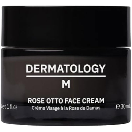 Dermatology M – Rose Otto Face Cream 30ml | Powerfully Age-Defying & Hydrating Daily Moisturiser – With Bakuchiol, Hyaluronic Acid & Organic Rose Otto – Helps Soothe & Reduce Redness – Natural & Vegan