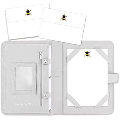 Me Loovely Bumble Bee Letter Writing Paper and Envelopes A5 Size Letters Papers Stationery Supplies for School Home & Office | Christmas Gifts (20 Letters & 20 Envelopes with Grey Organiser)
