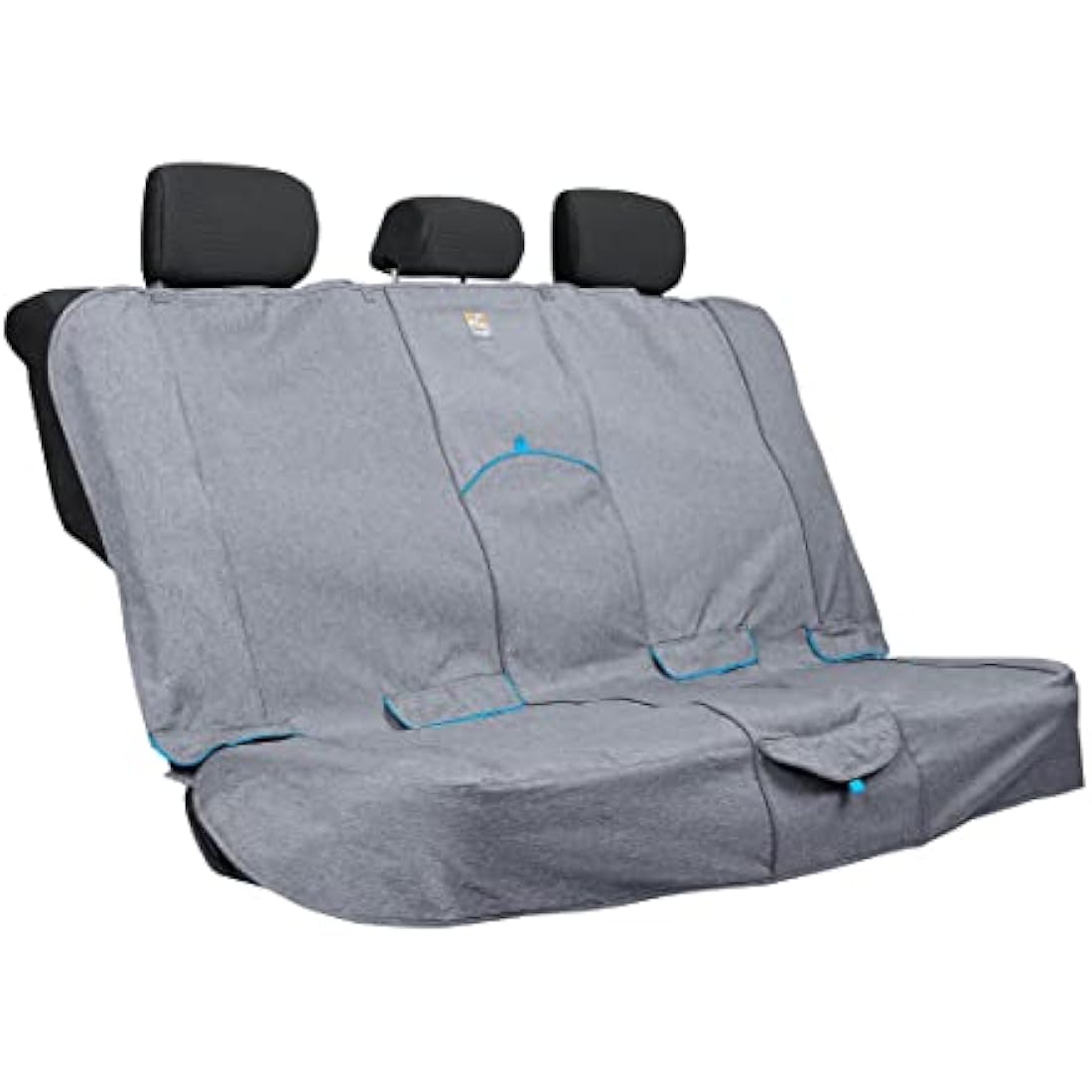 Kurgo Heather Bench Seat Cover, Dog Car Seat Protector, Waterproof & Stain-Resistant, Secure Fit, Charcoal Grey