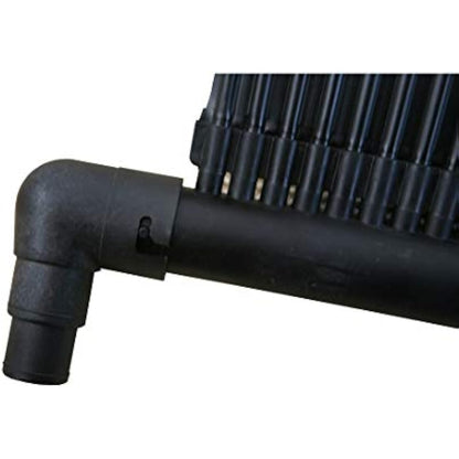 STEINBACH 049121 Compact Solar Panel 400 x 70 cm for Pools up to 12,000 l Water Capacity, Hose Connection Diameter 32/38 mm Black