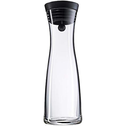 WMF Basic Water Decanter 1L Height 29 cm Close-Up Stopper Glass Cromargan® Stainless Steel,Silver