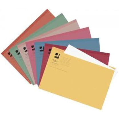 Q-Connect Square Cut Folder Lightweight 180gsm Foolscap Green (Pack of 100)