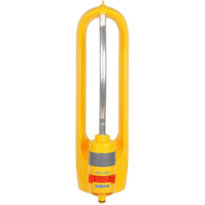 HOZELOCK - Rectangular Oscillating Sprinkler Plus 180 m² : Small-area Spray Sprinkler on Sled, Ideal for Lawns and Established Plants, Adjustable Oscillation Zone: 15 Jets Uniform Watering [2972P0000]