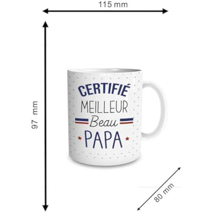 Mug with "Meilleur Beau Papa" ("Best Dad") Design [French Language]
