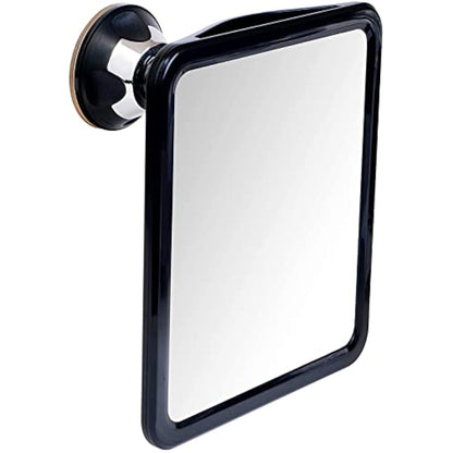 MIRRORVANA Fogless Shower Mirror for Shaving with Upgraded Suction Cup, Dual Anti Fog Design, Shatterproof Surface & 360° Swivel - Large Anti Mist Bath Mirror - 20cm x 18cm