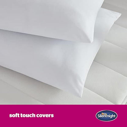 Silentnight Ultrabounce Pillows 4 Pack - Soft Medium Support Comfortable Bouncy Pillows for Stomach, Back and Side Sleepers - Machine Washable and Hypoallergenic Bed Pillows - Pack of 4