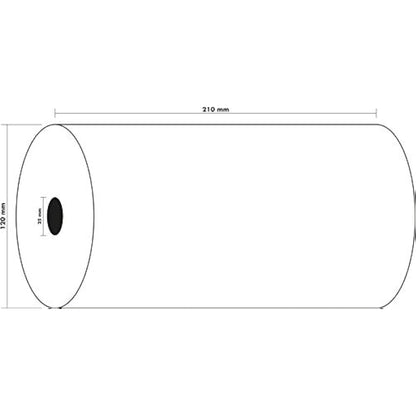 Exacompta - Ref 52131E - Telex Machine Rolls (6 Rolls Per Pack) - 210mm Width x 120m Length, 3-Ply Self Copy Chemical Paper, 25mm Core, Suitable for Use in Telex Machines