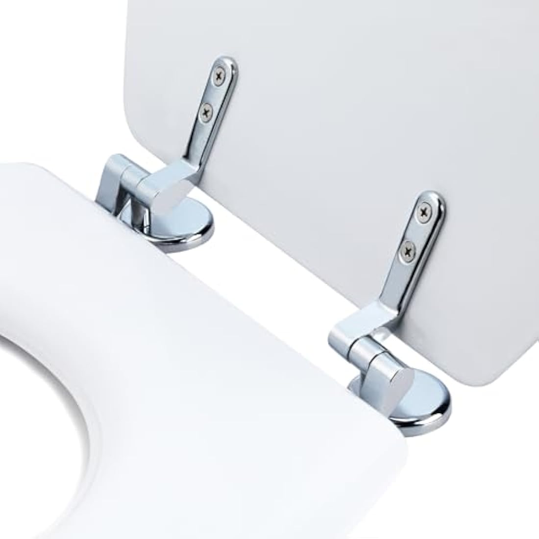 Beldray LA032355WHTFEU7 Wooden MDF Toilet Seat – Oval Shaped, Stainless Steel Release Hinge For Easy Cleaning, Top Fixing White Toilet Seat, Standard Fitting For Most Toilets, Seat Size: 360 x 428mm