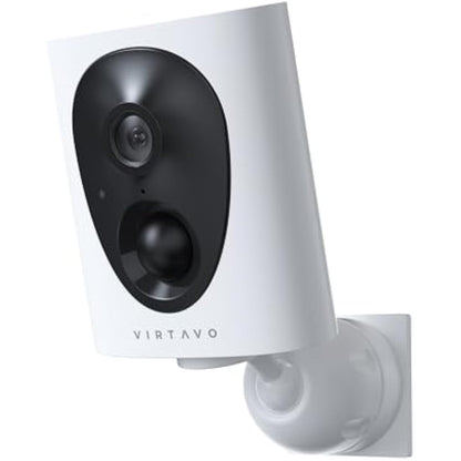 virtavo 2K Security Camera Outdoor Wireless, Rechargeable Battery, CCTV Camera Systems For Home Security, Starlight Lens Colorful Night Vision, Remote Access, Motion Detection, Siren, Voice Intercom