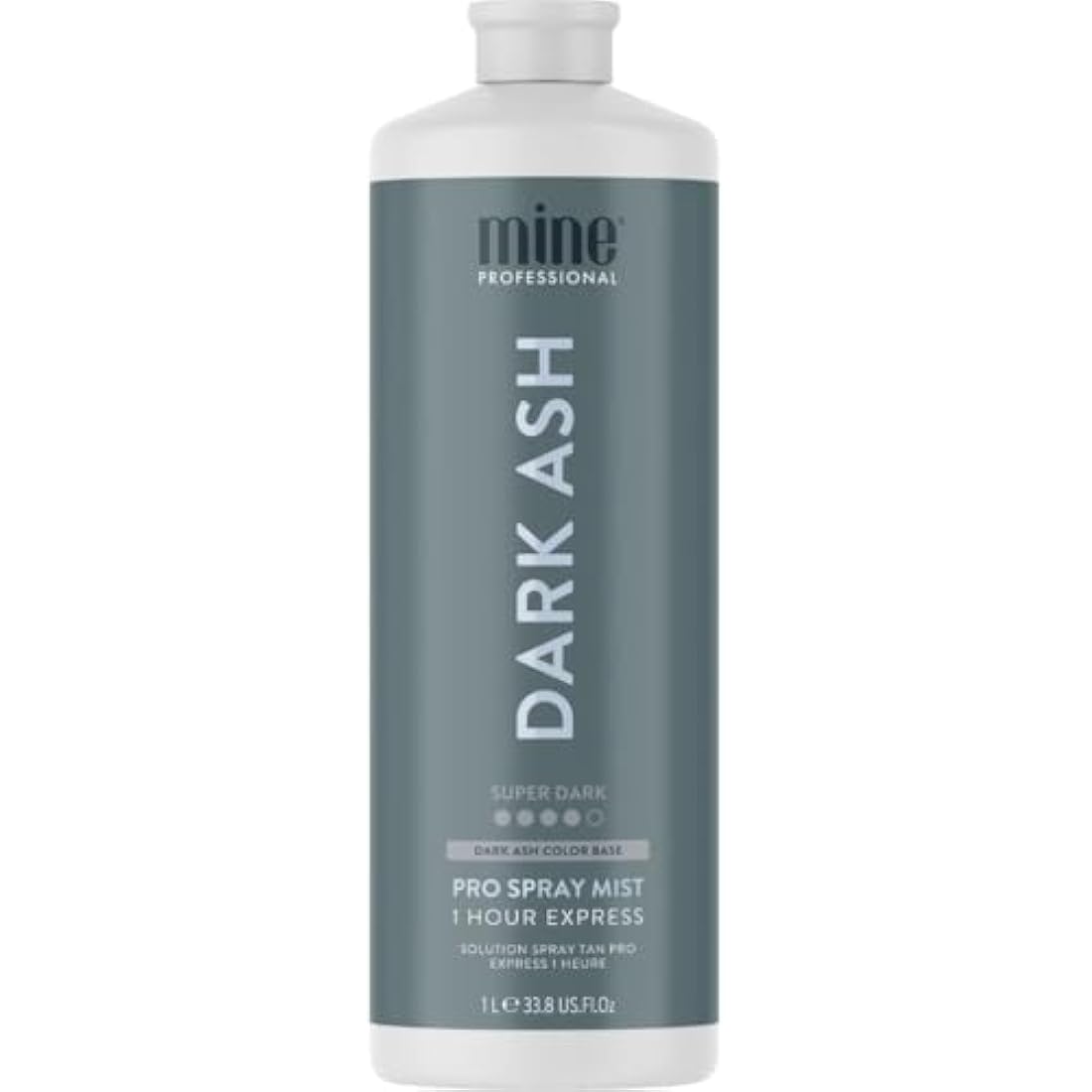 MineTan Professional Spray Tan Solution | Dark Ash - Rapid Express Fake Tanning Liquid, Fast Drying, a Cool, Super Dark Finish, Best Sunless Tanner, No Orange Tones, Salon Fomula, 33.8 Fl Oz