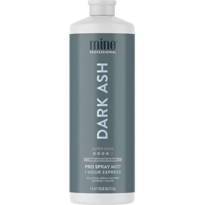 MineTan Professional Spray Tan Solution | Dark Ash - Rapid Express Fake Tanning Liquid, Fast Drying, a Cool, Super Dark Finish, Best Sunless Tanner, No Orange Tones, Salon Fomula, 33.8 Fl Oz