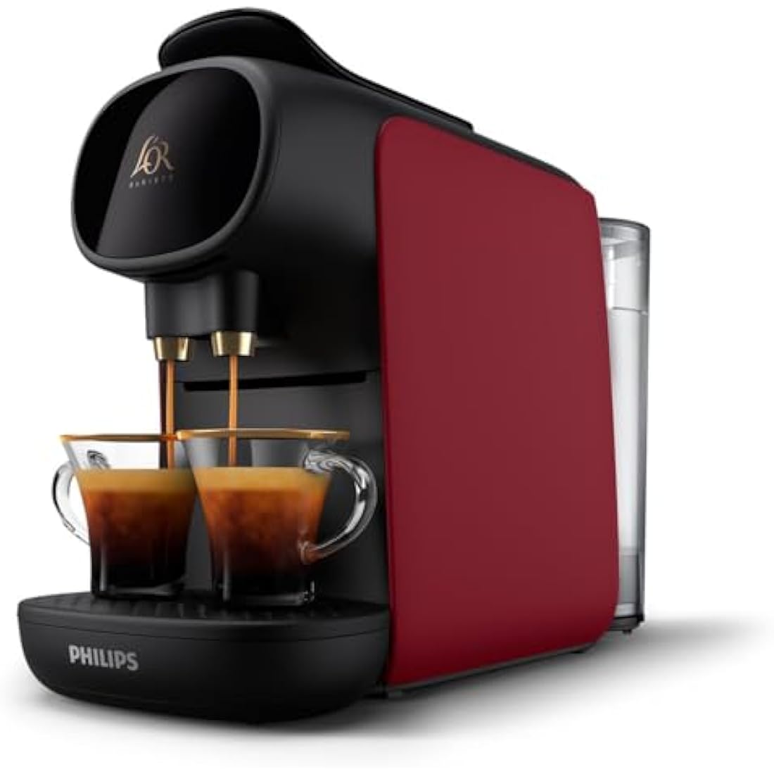 L'OR BARISTA Sublime Coffee Capsule Machine by Philips, for Double or Single Capsule, Red (LM9012/50)