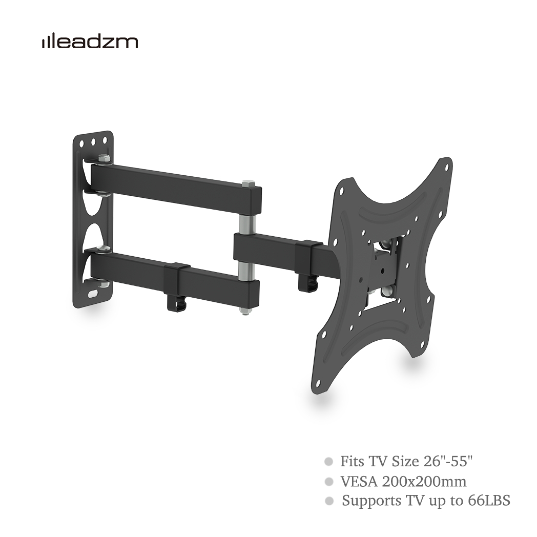 LEADZM 26-50" Adjustable Wall Mount Bracket Rotatable TV Stand TMX200 with Spirit Level