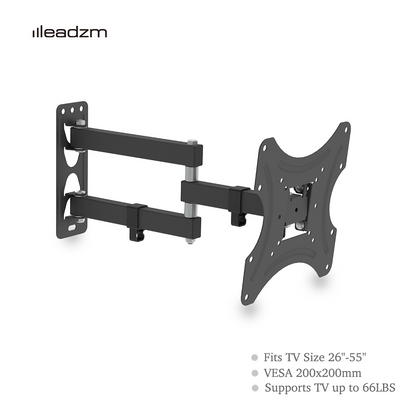 LEADZM 26-50" Adjustable Wall Mount Bracket Rotatable TV Stand TMX200 with Spirit Level