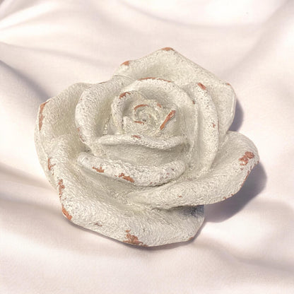 Flower on a Base Garden Ornament Resin Art Sculpture Figurine Stone Look 15cm