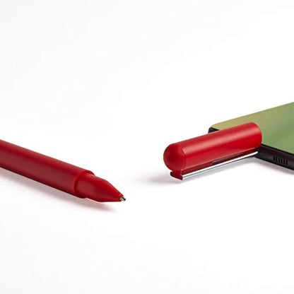 LEXON - C-Pen Black Ink Ballpoint Pen with 32 GB Flash Memory Integrated in the Cap - Red